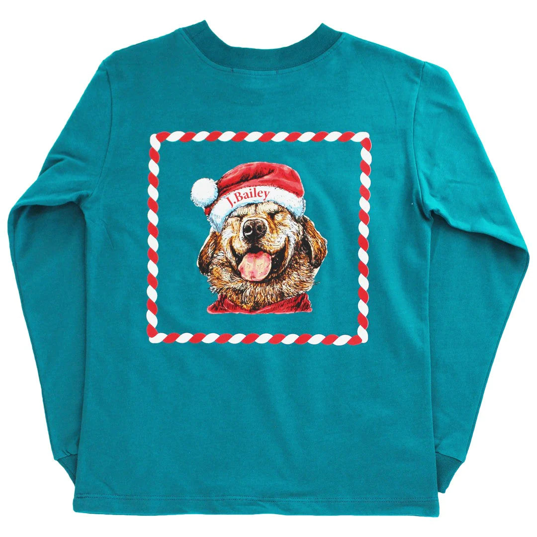 Bailey Boys LS Logo Tee/Santa Dog