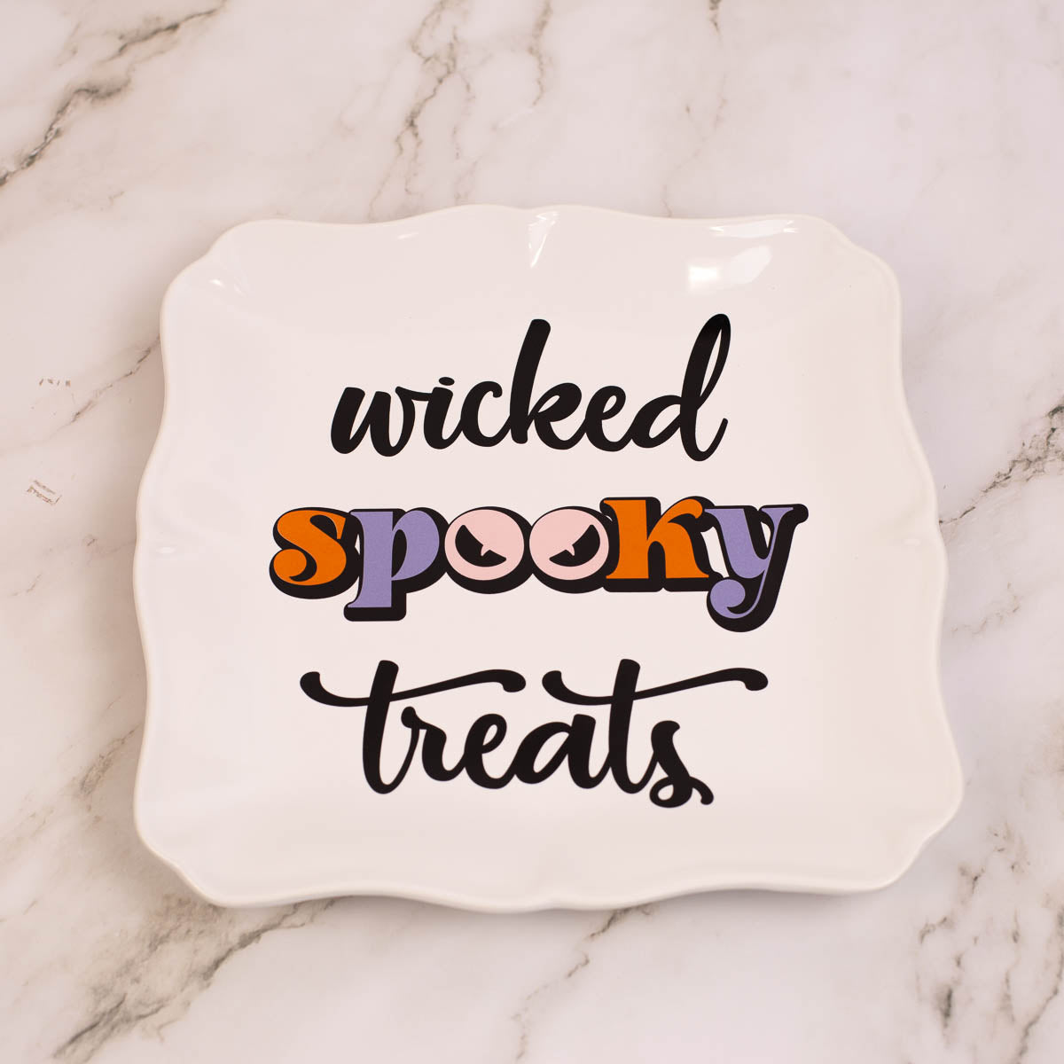 Wicked Spooky Treats Square Platter