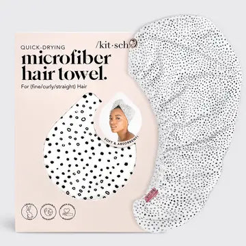 Kitsch- Quick Dry Hair Towel - Micro Dot