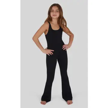 Girls Lux Core Flared Leg Romper Jumpsuit