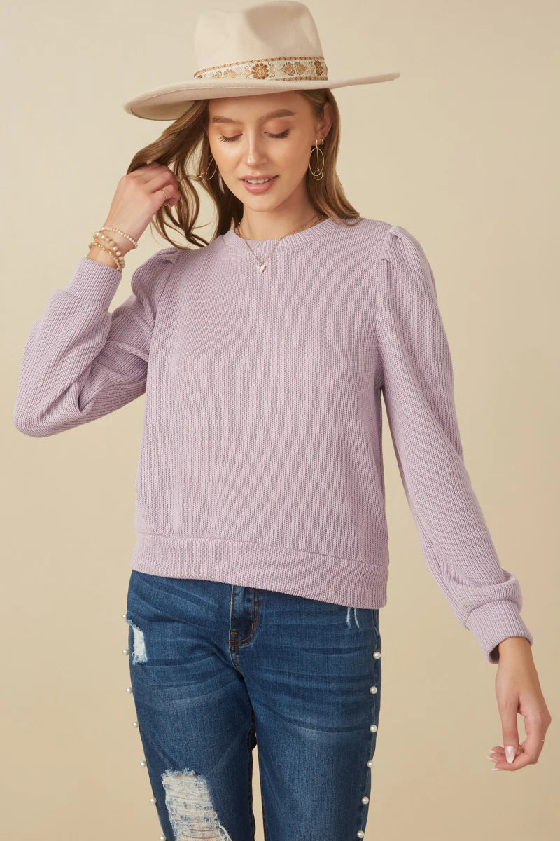 Womens Ribbed Knit Banded Detail Mock Neck Top