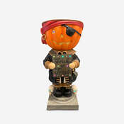 29" Lighted Pumpkin Pirate Candy Bowl