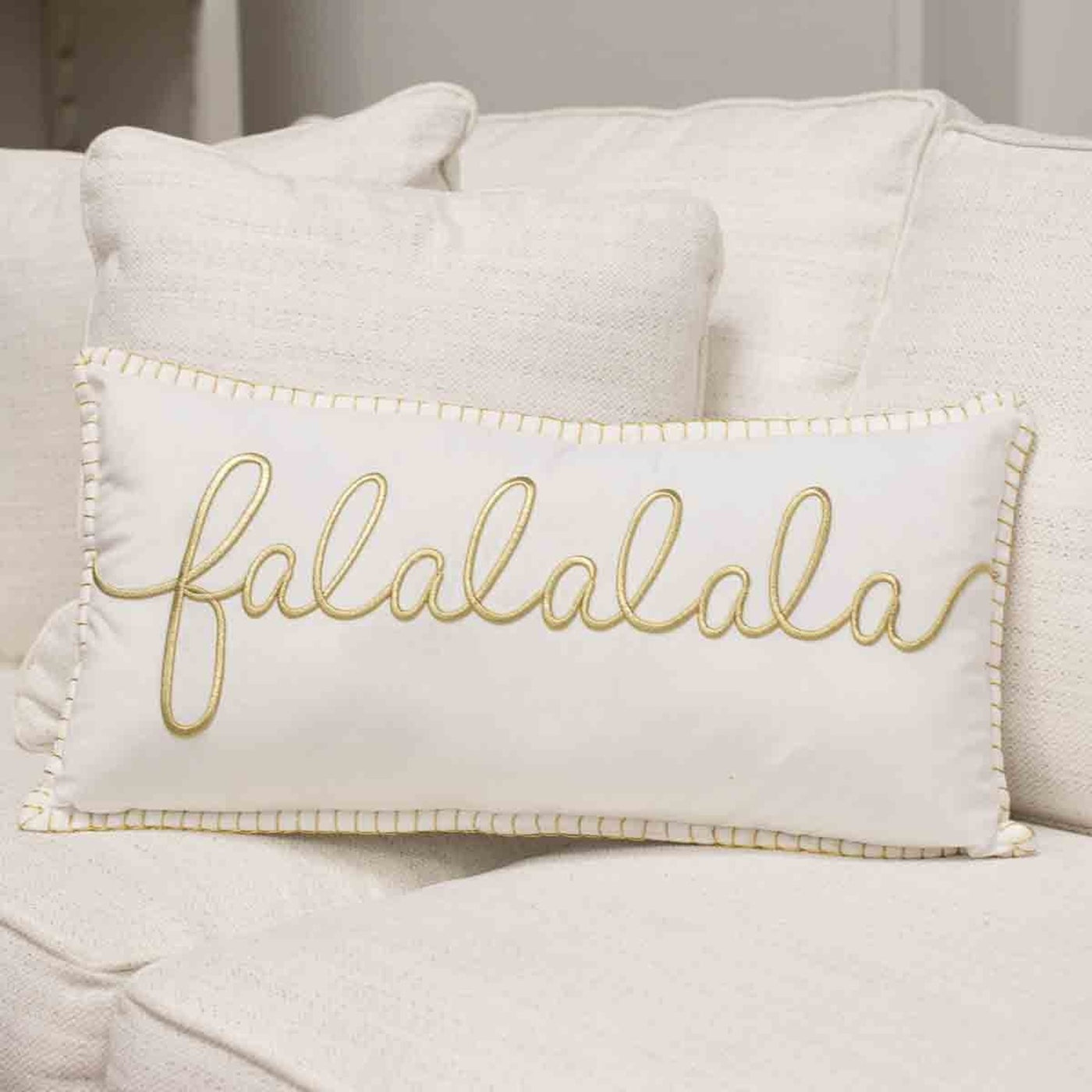 Embroidered Christmas Pillow