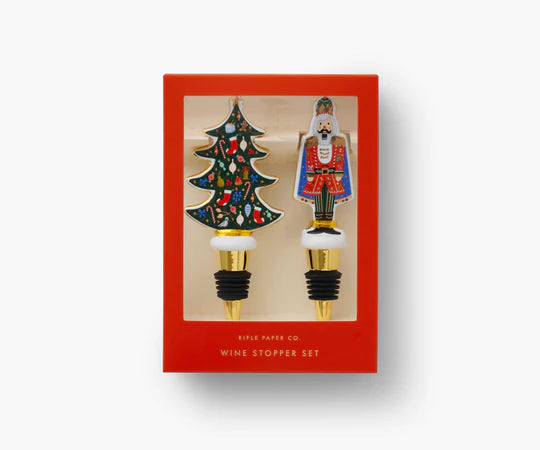 Nutcracker Porcelain Wine Stopper Set