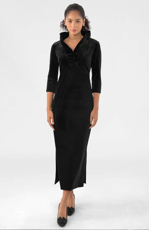 Ruffneck Midi/Maxi Dress - Silky Velvet