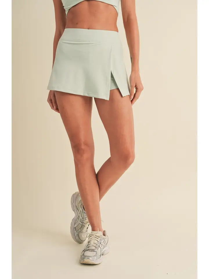 Side Slit Mini Skort