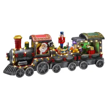 20" Animated Resin Train - Santa