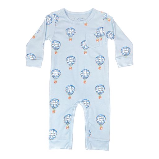 Blue Hot Air Balloon LS Playtime Romper