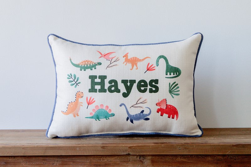 Dinosaur Name Pillow- Customizable