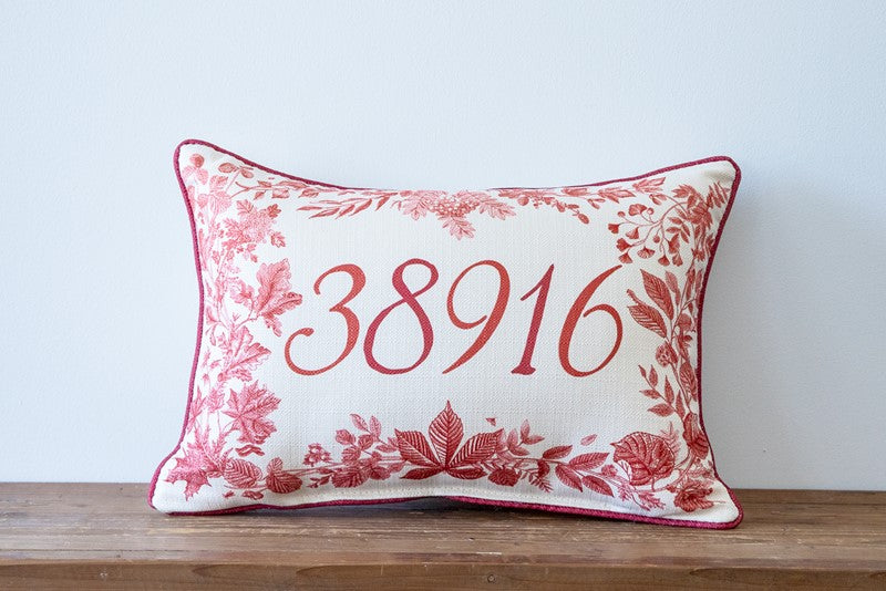 Autumn Leaf Zip Code Pillow - 37066